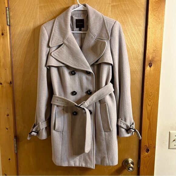 The Limited Jackets & Blazers - The Limited women’s belted jacket cream colored size medium